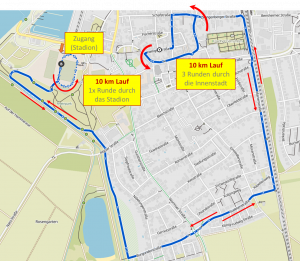 10 km Laufroute